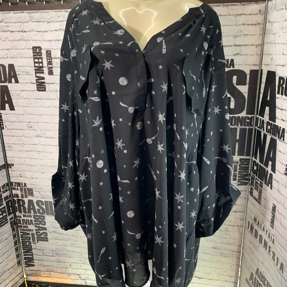 torrid Tops - Torrid 6 Black Harry Potter Print 3/4 Sleeve Top